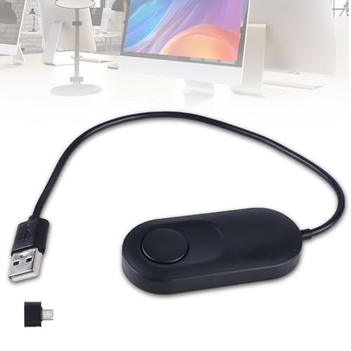 Mouse Jiggler, Nicht Nachweisbar USB Mouse Mover mit 3 Jiggler-Modi, Hält Computer/Laptop Wach, Maus Beweger Automatisch Maus Jiggler für Computer, Laptop, PC, Simulierte Mausbewegungen, Plug-and-Play von Leikurvo