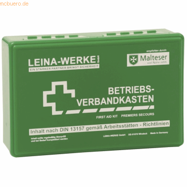 Leina-Werke Betriebs-Verbandkasten DIN13157 255x166x80mm grün von Leina-Werke