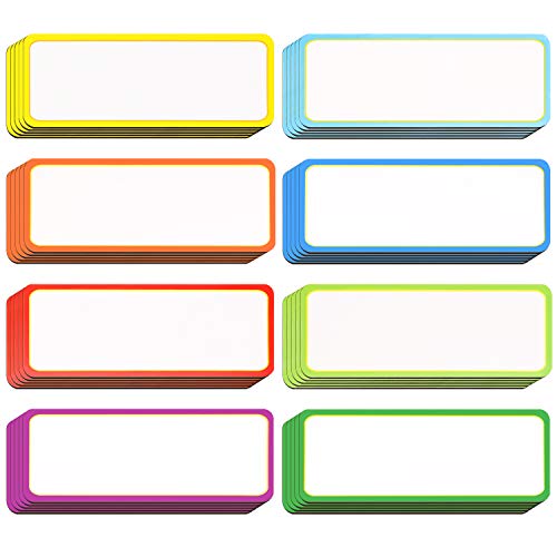 40 Stücke Magnetisch Trocken Löschen Etiketten Namensschild Tags Flexible Magnetisch Etiketten Aufkleber für Whiteboards Kühlschrank Handwerk (Farbe B, 3,2 x 1,2 Zoll) von Leinuosen
