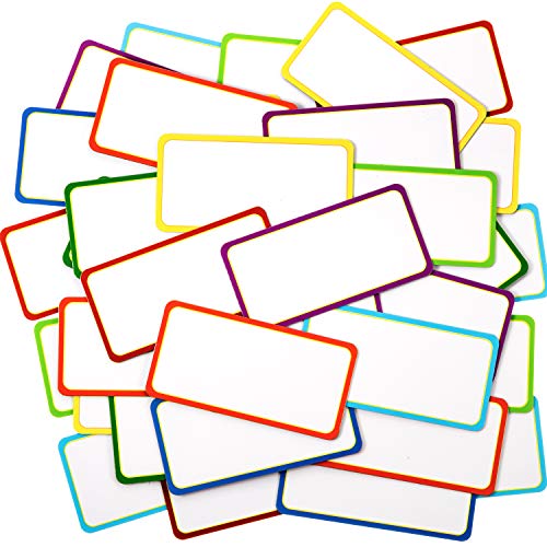 Magnetische Etiketten, trocken abwischbar, Namensschild, flexibel, magnetisch, Aufkleber für Whiteboards, Kühlschränke, Bastelarbeiten (Farbe B, 10,2 x 5,1 cm) von Leinuosen