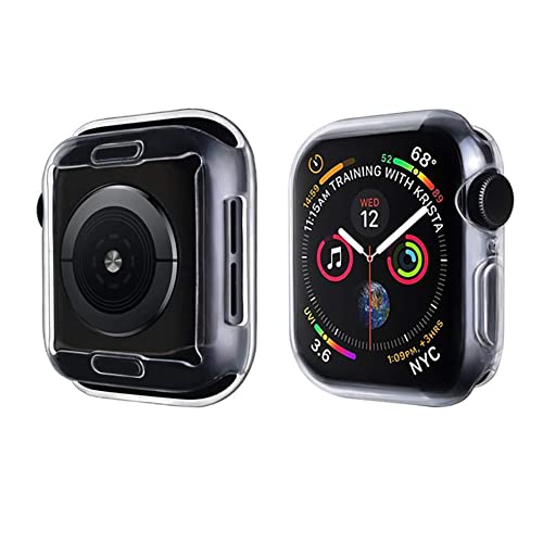 Case Hülle mit Displayschutz Kompatibel mit Apple Watch Series 3/2/1 38mm, TPU Rundum Schutzhülle Ultradünne Weiche Schutz Case für iWatch Series 3 38mm - Transparent von Leishouer