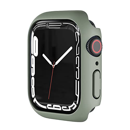 Case kompatibel mit Apple iWatch 38/40/41/42/44/45mm Rahmen Schutzhülle,Extrem Dünne Gehäuserahmen Schutzhülle gegen Kratzer Stoßfänger Schutz Case für iwatch 7 6 5 4 3 2 SE - Khaki 40mm von Leishouer