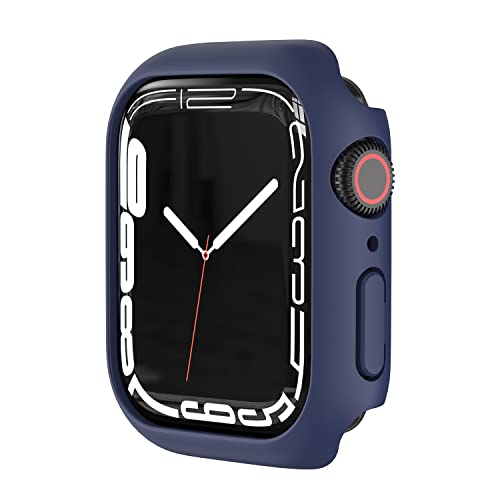 Case kompatibel mit Apple iWatch 38/40/41/42/44/45mm Rahmen Schutzhülle,Extrem Dünne Gehäuserahmen Schutzhülle gegen Kratzer Stoßfänger Schutz Case für iwatch 7 6 5 4 3 2 SE - Mitternachtsblau 41mm von Leishouer