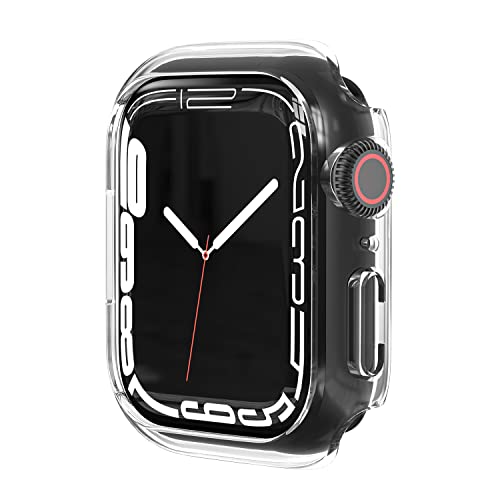 Case kompatibel mit Apple iWatch 38/40/41/42/44/45mm Rahmen Schutzhülle,Extrem Dünne Gehäuserahmen Schutzhülle gegen Kratzer Stoßfänger Schutz Case für iwatch 7 6 5 4 3 2 SE - Transparent 41mm von Leishouer