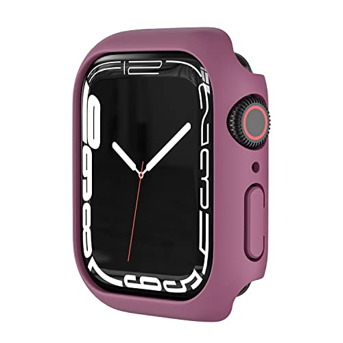 Case kompatibel mit Apple iWatch 38/40/41/42/44/45mm Rahmen Schutzhülle,Extrem Dünne Gehäuserahmen Schutzhülle gegen Kratzer Stoßfänger Schutz Case für iwatch 7 6 5 4 3 2 SE - Weinrot 45mm von Leishouer