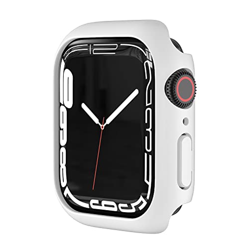 Case kompatibel mit Apple iWatch 38/40/41/42/44/45mm Rahmen Schutzhülle,Extrem Dünne Gehäuserahmen Schutzhülle gegen Kratzer Stoßfänger Schutz Case für iwatch 7 6 5 4 3 2 SE - Weiß 41mm von Leishouer