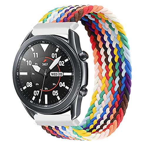 Geflochtener Solo Loop Strap Kompatibel mit Samsung Galaxy watch 3 45mm/Galaxy watch 46mm/Gear S3 Armband Dehnbare Verflochtenen Nylon Sport Ersatzband 22mm Elastic Watch Band(Pride edition,S) von Leishouer