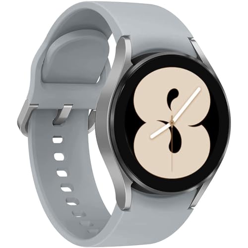 Kompatibel mit Samsung Galaxy Watch 4 40 mm 42 mm 44 mm 46 mm 3 41 mm Armbänder 20 mm Ersatzband aus weichem Silikon Sport Strap für Galaxy Watch 42 mm Active 2 40 mm 44 mm, offizielles Grau von Leishouer