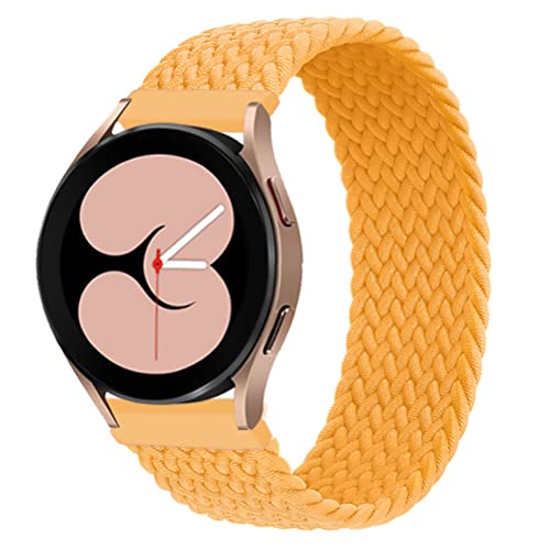 Leishouer Geflochtener Solo Loop Strap Kompatibel mit Samsung Galaxy Watch 3 45mm/Galaxy Watch 46mm/Gear S3 Armband Dehnbare Verflochtenen Nylon Sport Ersatzband 22mm Elastic Watch Band(Mais,L) von Leishouer