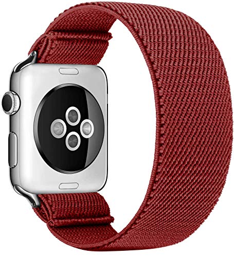 Solo Loop Uhrenarmband Kompatibel mit Apple Watch Armband 45mm 41mm 40mm 44mm 38mm 42mm Weichem Elastisches Sport Ersatzarmbänder für IWatch Series 7/6/SE/5/4/3 Scrunchies Strap,NEU 18 42mm/44mm/45mm von Leishouer