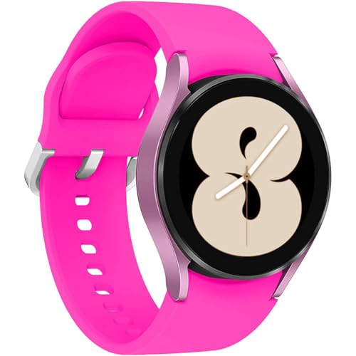 Uhrenarmband Kompatibel mit Samsung Galaxy Watch 6 5 4 40mm 42mm 44mm 46mm 43mm 47mm 5 Pro 45mm Armband 20mm Ersatz Uhrenarmband Silikon Sportarmband for Galaxy Watch Active 2 40mm 44mm Barbie pink von Leishouer