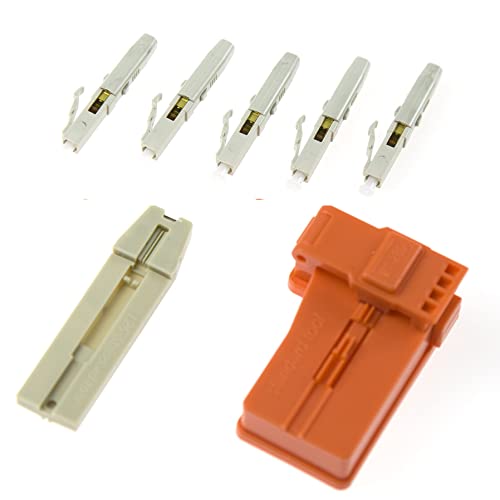 LC MM Glasfaser-Schnellverbinder, Multi-Mode-Faser-Mechanik-Schnellverbinder, Adapter für 0,9/2,0/3,0 mm Multimode-Faser-Rundkabel, 10 Stück LC MM Glasfaser-Schnellverbinder, Multi-Mode-Faser-Mechanik-Schnellverbinder, Adapter für 0,9/2,0/3,0 mm Multimode-Faser-Rundkabel, 10 Stück von Leite
