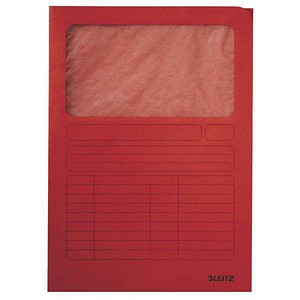 100 LEITZ Dokumententaschen 3950 DIN A4 rot glatt von Leitz