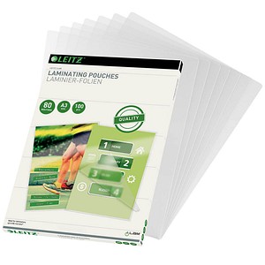 100 LEITZ Laminierfolien glänzend für A3 80 micron 100 LEITZ Laminierfolien glänzend für A3 80 micron von Leitz