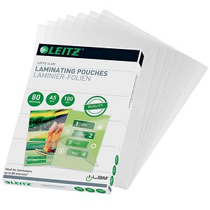 100 LEITZ Laminierfolien glänzend für A5 80 micron von Leitz