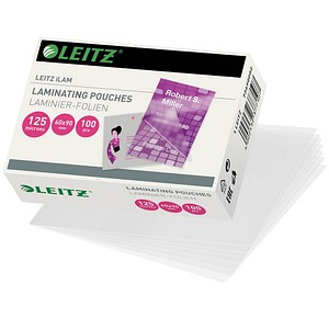 100 LEITZ Laminierfolien glänzend für Visitenkartenformat 125 micron von Leitz