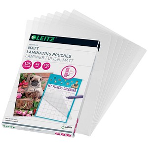 100 LEITZ Laminierfolien matt für A4 125 micron 100 LEITZ Laminierfolien matt für A4 125 micron von Leitz