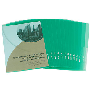 100 LEITZ Sichthüllen Premium 4100 DIN A4 grün glatt 0,15 mm von Leitz
