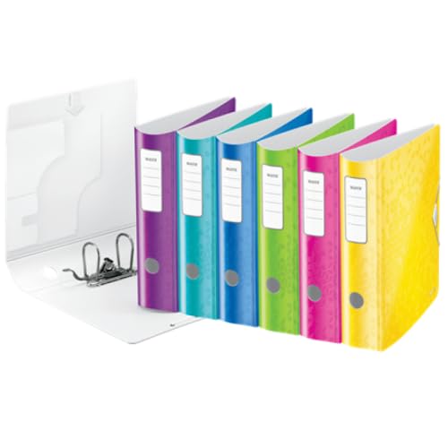 5 Stk. LEITZ Ordner Active WOW, 180 Grad, 80 mm, farbig sortiert 5 Stk. LEITZ Ordner Active WOW, 180 Grad, 80 mm, farbig sortiert von Leitz