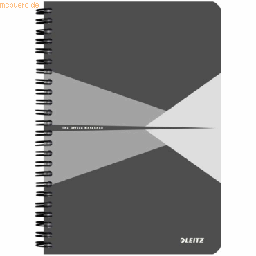 5 x Leitz Collegeblock Office A4 PP liniert 90 Blatt grau 5 x Leitz Collegeblock Office A4 PP liniert 90 Blatt grau von Leitz