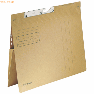 Leitz Pendelhefter Combi A4 kaufm. Heftung mit Dehntasche naturbraun von Leitz