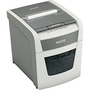 LEITZ IQ Autofeed Small Office 50 Aktenvernichter mit Partikelschnitt P-4, 4 x 28 mm, bis 50 Blatt, weiß LEITZ IQ Autofeed Small Office 50 Aktenvernichter mit Partikelschnitt P-4, 4 x 28 mm, bis 50 Blatt, weiß von Leitz
