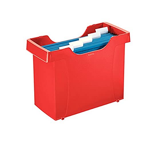 LEITZ 19930325 – Cajetín Carpetas Colgantes Plus (inkl. 5 Carpetas Colgantes Alpha Color Azul DIN A4) Color Rojo von Leitz