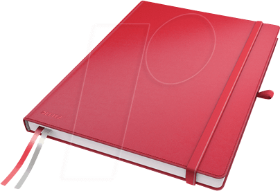 LEITZ 44720025 - Leitz Notizbuch A4 liniert, fester Einband, rot von Leitz