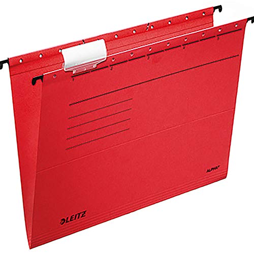 LEITZ ALPHA H‰ngemappe, A4, seitlich offen, rot VE = 25 von Leitz