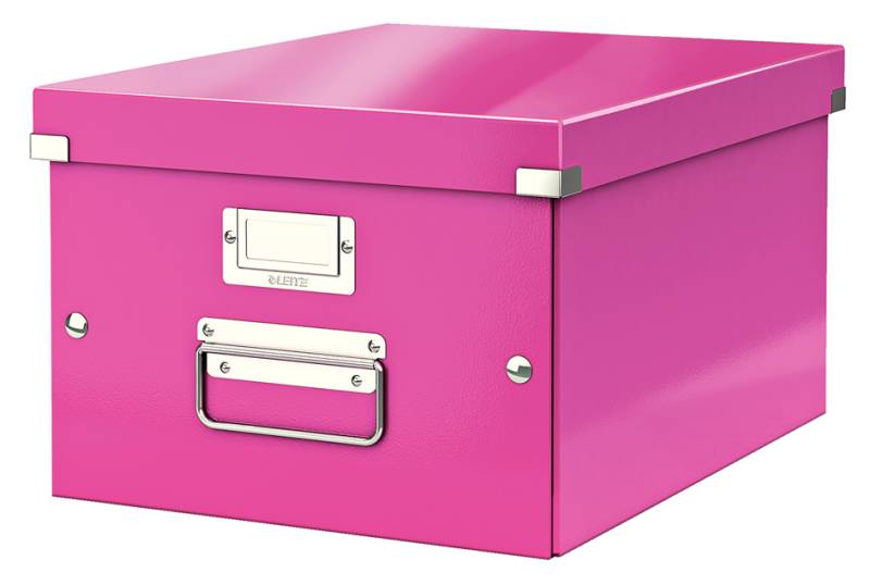 LEITZ Ablagebox Click & Store WOW, DIN A4, pink von Leitz