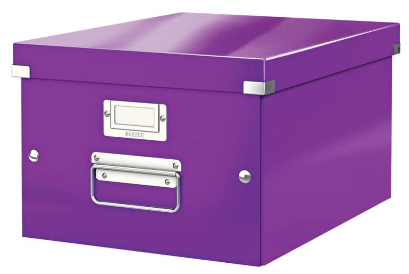 LEITZ Ablagebox Click & Store WOW, DIN A4, violett von Leitz