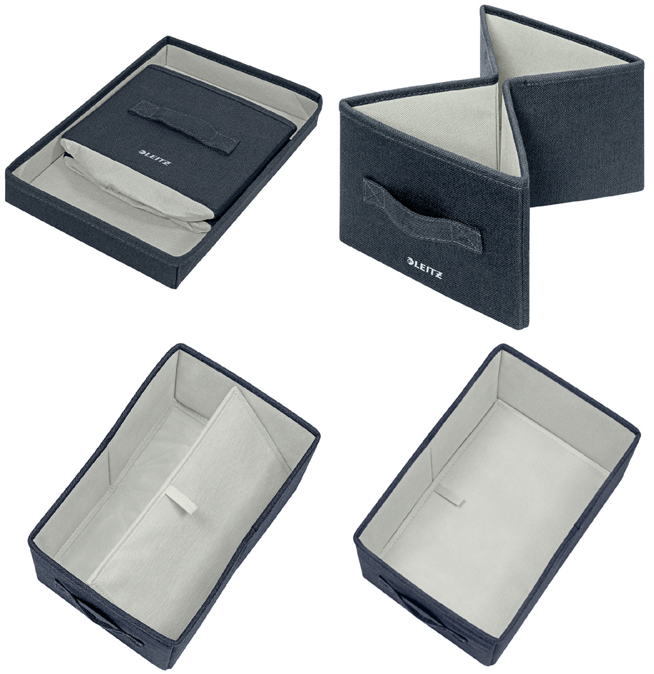 LEITZ Ablagebox aus Stoff, Größe S, 2er Set, samtgrau LEITZ Ablagebox aus Stoff, Größe S, 2er Set, samtgrau von Leitz