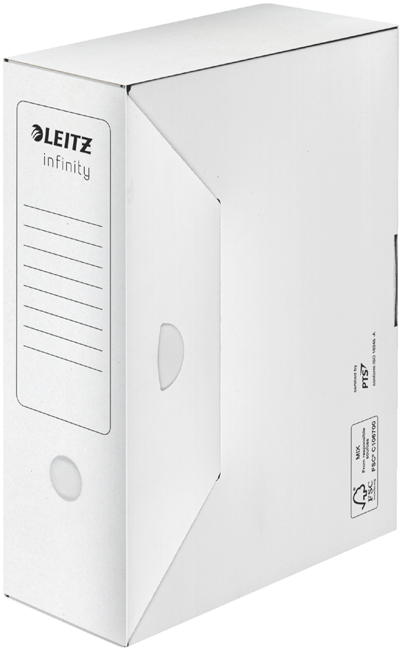 LEITZ Archiv-Schachtel Infinity, weiß, säurefrei, (B)100 mm von Leitz
