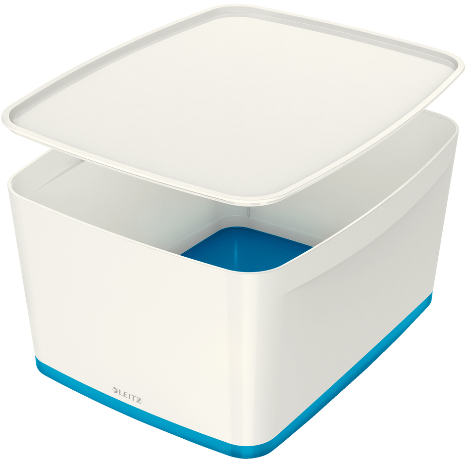 LEITZ Aufbewahrungsbox My Box, 18 Liter, weiß/blau von Leitz