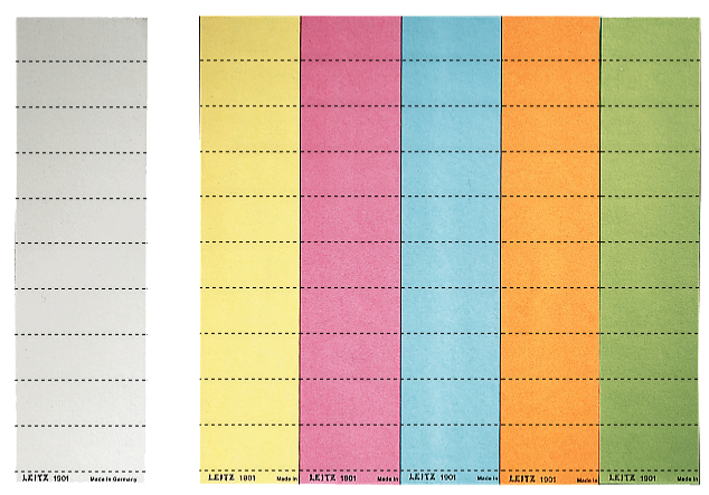 LEITZ Blanko-Beschriftungsschildchen, (B)50 x (H)15 mm, weiß von Leitz