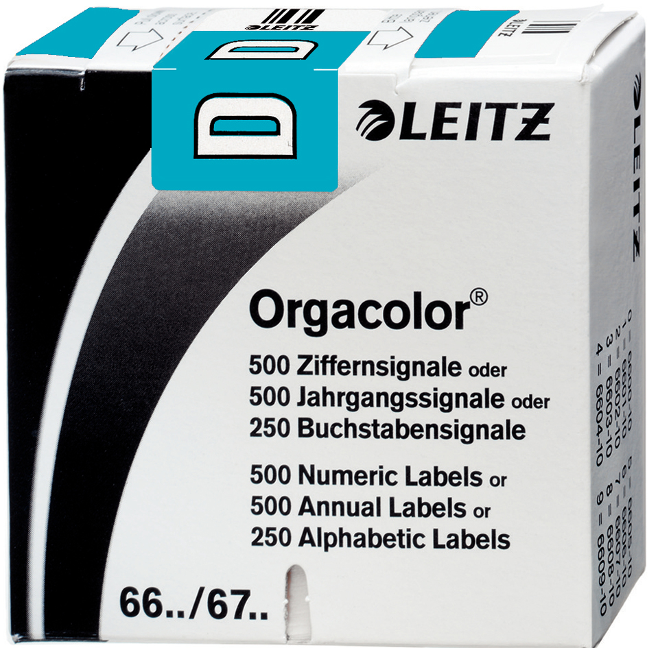 LEITZ Buchstabensignal Orgacolor , B, , auf Rolle, gelb von Leitz