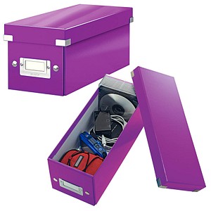 LEITZ CD-/DVD-Box Click & Store violett, 1 St. von Leitz