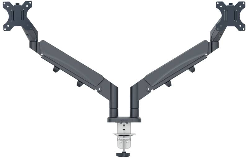 LEITZ Doppel-Monitorarm Ergo Dual, Armlänge: 453 mm,samtgrau von Leitz