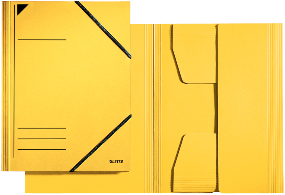 LEITZ Eckspannermappe, DIN A4, Karton 320 g/qm, gelb von Leitz