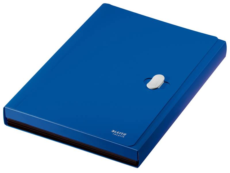 LEITZ Fächermappe Recycle, A4, PP, 6 Fächer, blau von Leitz