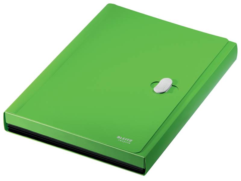 LEITZ Fächermappe Recycle, A4, PP, 6 Fächer, grün von Leitz