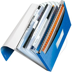 LEITZ Fächermappe WOW 4589 6 Fächer blau von Leitz