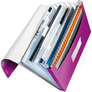 LEITZ Fächermappe WOW 4589 6 Fächer violett von Leitz