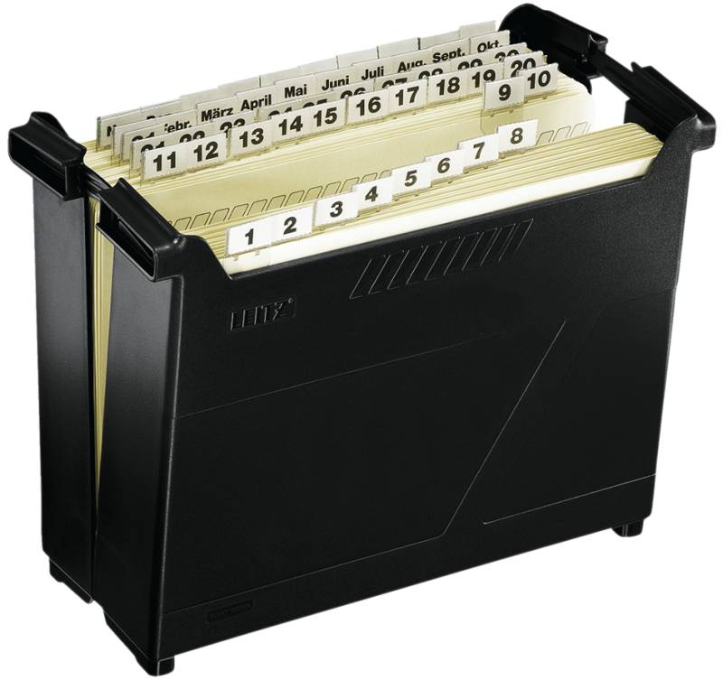 LEITZ Hängeregistratur-Box Termin-Set, schwarz von Leitz