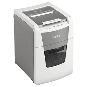 LEITZ IQ Autofeed Small Office 100 Aktenvernichter mit Partikelschnitt P-5, 2 x 15 mm, bis 100 Blatt, weiß LEITZ IQ Autofeed Small Office 100 Aktenvernichter mit Partikelschnitt P-5, 2 x 15 mm, bis 100 Blatt, weiß von Leitz