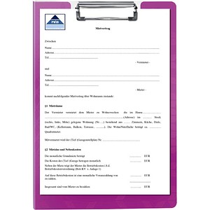 LEITZ Klemmbrettmappe WOW 4199 DIN A4 violett Kunststoff LEITZ Klemmbrettmappe WOW 4199 DIN A4 violett Kunststoff von Leitz
