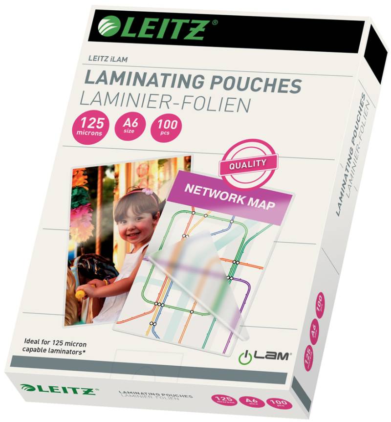 LEITZ Laminierfolientasche, DIN A3, glänzend, 160 mic von Leitz