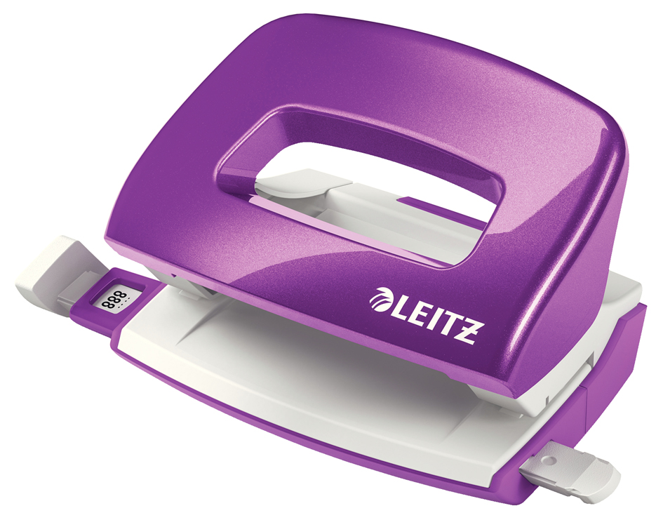 LEITZ Locher Mini NeXXt WOW 5060, violett, Karton von Leitz