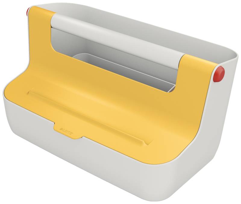 LEITZ Mobile Aufbewahrungsbox Cosy, hellgrau/gelb von Leitz