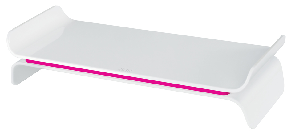 LEITZ Monitorständer Ergo WOW, aus Kunststoff, weiß/pink von Leitz